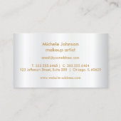 Türkis Blau Glitzer Loyalty Cards - Satin Treuekarte (Rückseite)