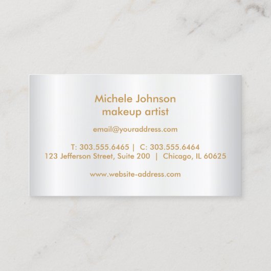 Türkis Blau Glitzer Loyalty Cards - Satin Treuekarte (Rückseite)