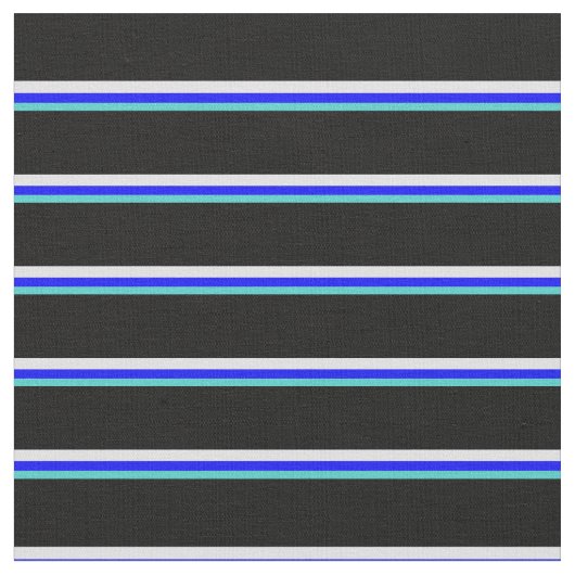 Türkis, Blau, Lavendel und Schwarz Muster Stoff (Nahaufnahme)