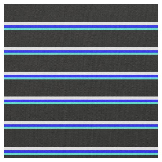 Türkis, Blau, Lavendel und Schwarz Stoff (Nahaufnahme)
