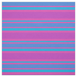 Türkis, Blau, Magenta, lila gestreiftes Muster Stoff