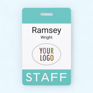 Türkis Blau Mitarbeiter ID Badge Clip Rolle oder L Ausweis