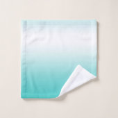 Türkis-Blau Ombre Steigungs-Farbbad-Tuch-Set Badhandtuch Set (Waschlappen)