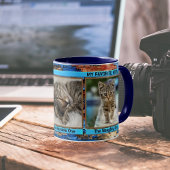 Türkis Blau Personalisiert Funny Cats Foto Tasse