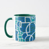 Türkis, Blau, Ringer-Ringer-Tasse Tasse (Links)