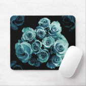 TÜRKIS-BLAU Rosen-Blumenstrauß Mousepad (Mit Mouse)
