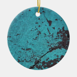 Türkis Blau Rostig Keramikornament