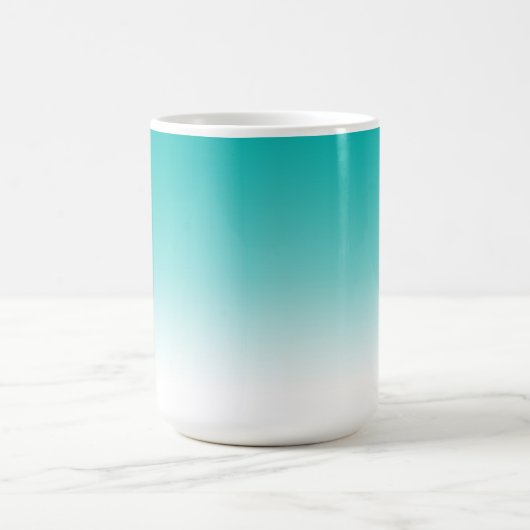 Türkis-Blau-Steigungs-FarbeOmbre Tasse (Mittel)