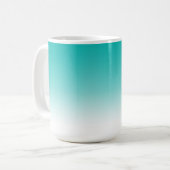 Türkis-Blau-Steigungs-FarbeOmbre Tasse (Vorderseite Links)