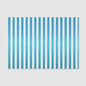 Türkis-Blau-u. Weiß-Streifen Seidenpapier (Vorderseite)