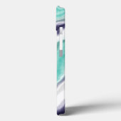 Türkis, blau und weiß Marmor Case-Mate iPhone Hülle (Rückseite / Links)