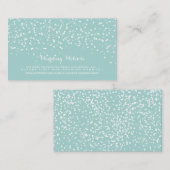 Türkis Blau und Weiß Wedding Confetti Muster Begleitkarte (Vorne/Hinten)