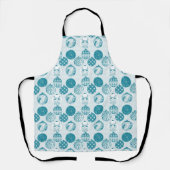 Türkis , Blau , Weihnachtsmuster Schürze (Vorderseite)