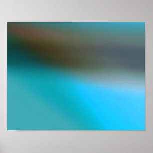 Türkis blaues Brown und graues modernes abstrakte Poster