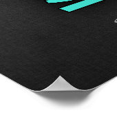 Türkis; Blaues grünes Mikroskop Poster (Ecke)