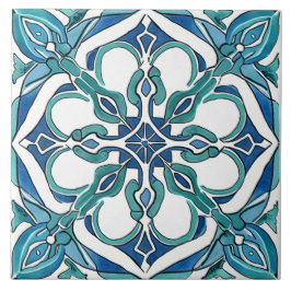 Türkis Blaues Mittelmeer Azulejo Fliese