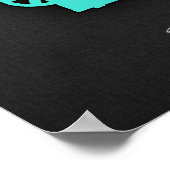 Türkis; blaugrüne Filmkamera Poster (Ecke)