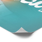 Türkis Blue Abschluss Foto Fett Typografie Poster (Ecke)