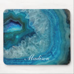 Türkis Blue Agate Geode Monogram Name Mousepad<br><div class="desc">Türkis Blue Agate Geode Monogram Name Template ,  bereit für Sie Ihren Namen und Monogramm hinzufügen zu .</div>
