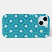 Türkis Blue Boho Star Pattern Case-Mate iPhone Hülle (Rückseite (Horizontal))
