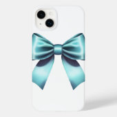Türkis Blue Bow Elegante Girly Ribbon Case-Mate iPhone Hülle (Rückseite)