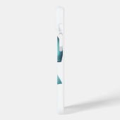 Türkis Blue Bow Elegante Girly Ribbon Case-Mate iPhone Hülle (Rückseite / Links)