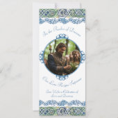 Türkis Blue Celtic Dragon Wedding Einladung (Vorderseite)