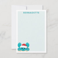 Türkis Blue Christmas Crab Personalisiert