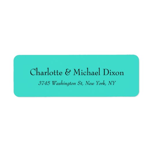 Türkis Blue Classic Stilvoll Eleganter Familiennam (Vorne)