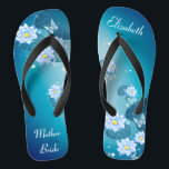 Türkis Blue Floral Lotus Muster Hochzeit Badesandalen<br><div class="desc">Dieses hübsche Blau zeichnet sich durch elegante Lotus-Blume im türkisblauen Farbverlauf aus. Fügen Sie Ihre Formulierung hinzu, um einfach Ihre eigenen schönen Hochzeitsflip Flops, um eine stilvolle Dosis Glanz zu Ihrem Hochzeitstag, Junggeselinnen-Abschied, oder anderen Feiern hinzuzufügen. Strich Anpassen Sie es mit Ihrer Formulierung durch die Vorlagenfelder. Wenn Sie gewollt haben,...</div>