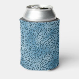 Türkis Blue Glitzer Leopard Print         Dosenkühler