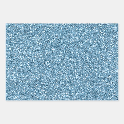 Türkis Blue Glitzer Leopard Print      Geschenkpapier Set (Vorderseite 2)