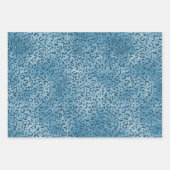 Türkis Blue Glitzer Leopard Print      Geschenkpapier Set (Vorderseite)