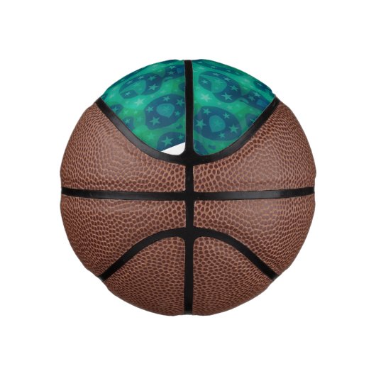 Türkis Blue Glows Cheetah Mini Basketball (Rechts)