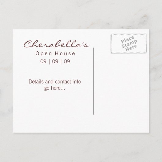 Türkis Blue Green Floral Postcard Einladung (Rückseite)