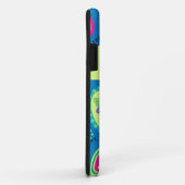 Türkis Blue Green Modern Paisley Name Case-Mate iPhone Hülle (Hinten/Rechts)