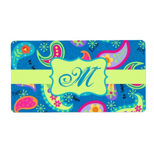 Türkis Blue Green Modern Paisley Pattern (Vorne)