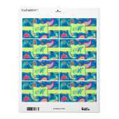 Türkis Blue Green Modern Paisley Pattern (Vorne)