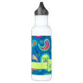 Türkis Blue Green Modern Paisley Pattern Edelstahlflasche (Links)
