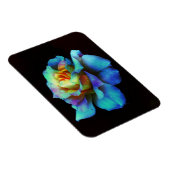 Türkis Blue Krawatten Dyed Rainbow Rose Magnet (Rechte Seite)