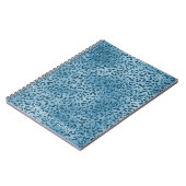 Türkis Blue Leopard Print Glitzer        Notizblock (Linke Seite)