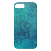 Türkis Blue Mandala Case-Mate iPhone Hülle (Rückseite)