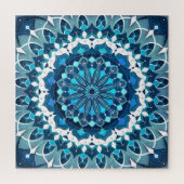 Türkis Blue Mandala Puzzle (Vertikal)