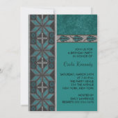 Türkis Blue Native American Birthday Party Einladung (Rückseite)
