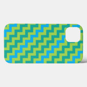 Türkis Blue Neon Green Emerald Chevrons Case-Mate iPhone Hülle (Rückseite (Horizontal))