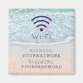 Türkis Blue Ocean Beach Wi-Fi-Zeichen Magnet (Vorne)