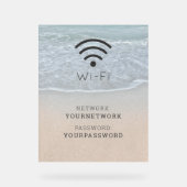 Türkis Blue Ocean Beach WLAN Acrylschild (Vorderseite)