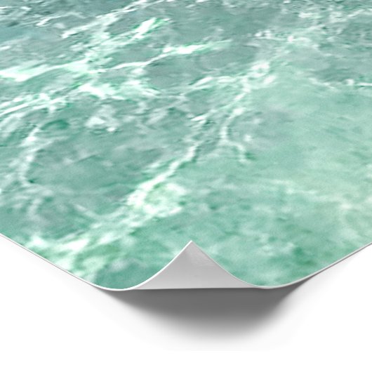 Türkis Blue Ocean Fotoposter Poster (Ecke)