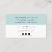 Türkis Blue Ocean Sandy Beach Vielen Dank Visitenkarte (Rückseite)