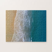 Türkis Blue Ocean Wave Sandy Beach Puzzle (Horizontal)